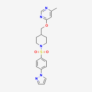 4-methyl-6-({1-[4-(1H-pyrazol-1-yl)benzenesulfonyl]piperidin-4-yl}methoxy)pyrimidine