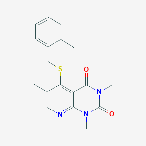 1,3,6-trimethyl-5-((2-methylbenzyl)thio)pyrido[2,3-d]pyrimidine-2,4(1H,3H)-dione