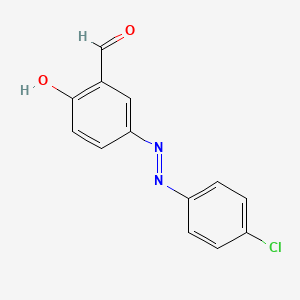 molecular formula C13H9ClN2O2 B2492717 5-[(E)-(4-chlorophenyl)diazenyl]-2-hydroxybenzaldehyde CAS No. 884195-36-2