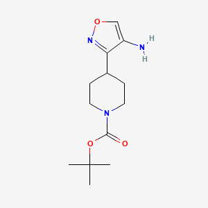 molecular formula C13H21N3O3 B2492722 Tert-butyl 4-(4-amino-1,2-oxazol-3-yl)piperidine-1-carboxylate CAS No. 2375274-63-6