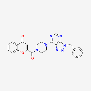 molecular formula C25H21N7O3 B2492729 2-(4-(3-benzyl-3H-[1,2,3]triazolo[4,5-d]pyrimidin-7-yl)piperazine-1-carbonyl)-4H-chromen-4-one CAS No. 920391-45-3