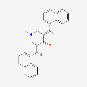 molecular formula C28H23NO B2492731 (3E,5E)-1-methyl-3,5-bis(naphthalen-1-ylmethylidene)piperidin-4-one CAS No. 920030-46-2