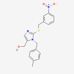 (1-(4-methylbenzyl)-2-((3-nitrobenzyl)thio)-1H-imidazol-5-yl)methanol