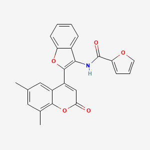 molecular formula C24H17NO5 B2492752 N-[2-(6,8-dimethyl-2-oxo-2H-chromen-4-yl)-1-benzofuran-3-yl]furan-2-carboxamide CAS No. 919750-12-2