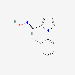 molecular formula C11H9FN2O B2492765 1-(2-fluorophenyl)-1H-pyrrole-2-carbaldehyde oxime CAS No. 338392-33-9