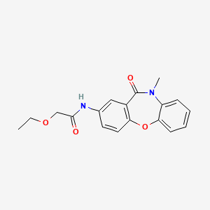 molecular formula C18H18N2O4 B2492769 2-ethoxy-N-(10-methyl-11-oxo-10,11-dihydrodibenzo[b,f][1,4]oxazepin-2-yl)acetamide CAS No. 922132-06-7