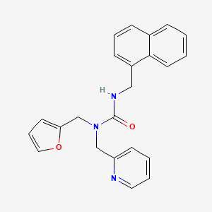 molecular formula C23H21N3O2 B2492776 1-(Furan-2-ylmethyl)-3-(naphthalen-1-ylmethyl)-1-(pyridin-2-ylmethyl)urea CAS No. 1286714-26-8
