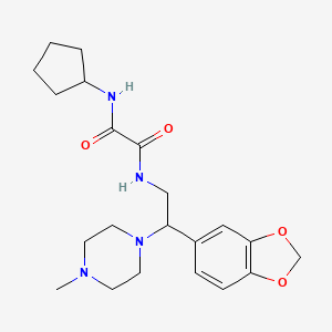 N'-[2-(2H-1,3-benzodioxol-5-yl)-2-(4-methylpiperazin-1-yl)ethyl]-N-cyclopentylethanediamide