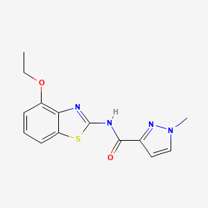 molecular formula C14H14N4O2S B2492793 N-(4-ethoxybenzo[d]thiazol-2-yl)-1-methyl-1H-pyrazole-3-carboxamide CAS No. 1209245-96-4