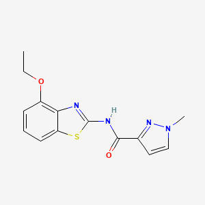 molecular formula C14H14N4O2S B2492793 N-(4-etoxi benzo[d]tiazol-2-il)-1-metil-1H-pirazol-3-carboxamida CAS No. 1209245-96-4