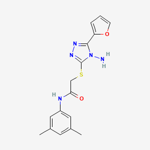 2-{[4-amino-5-(furan-2-yl)-4H-1,2,4-triazol-3-yl]sulfanyl}-N-(3,5-dimethylphenyl)acetamide