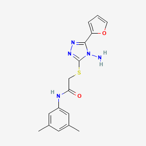 2-((4-amino-5-(furan-2-yl)-4H-1,2,4-triazol-3-yl)thio)-N-(3,5-dimethylphenyl)acetamide