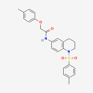 molecular formula C25H26N2O4S B2492796 2-(p-tolyloxy)-N-(1-tosyl-1,2,3,4-tetrahydroquinolin-6-yl)acetamide CAS No. 1005300-29-7
