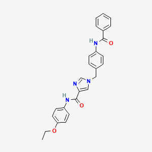 molecular formula C26H24N4O3 B2492797 1-(4-苯甲酰基苯甲基)-N-(4-乙氧基苯基)-1H-咪唑-4-甲酰胺 CAS No. 1251684-19-1