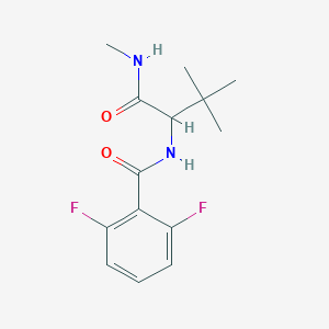 molecular formula C14H18F2N2O2 B2492800 N-{2,2-dimethyl-1-[(methylamino)carbonyl]propyl}-2,6-difluorobenzenecarboxamide CAS No. 318498-22-5