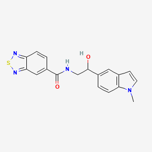 N-(2-hydroxy-2-(1-methyl-1H-indol-5-yl)ethyl)benzo[c][1,2,5]thiadiazole-5-carboxamide