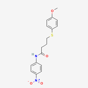 molecular formula C17H18N2O4S B2492810 4-((4-methoxyphenyl)thio)-N-(4-nitrophenyl)butanamide CAS No. 941966-57-0