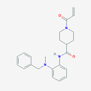 molecular formula C23H27N3O2 B2492812 N-[2-[Benzyl(methyl)amino]phenyl]-1-prop-2-enoylpiperidine-4-carboxamide CAS No. 2361821-16-9