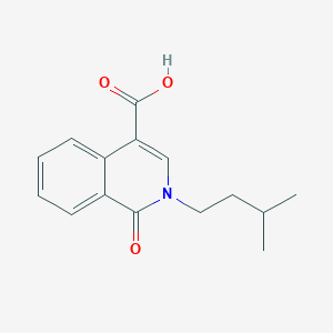 molecular formula C15H17NO3 B2492818 2-(3-甲基丁基)-1-氧代-1,2-二氢异喹啉-4-羧酸 CAS No. 1955514-76-7