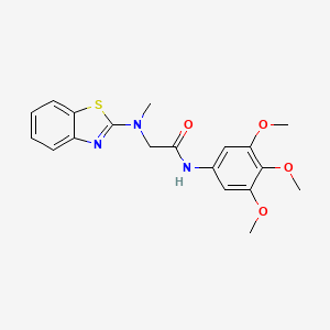 molecular formula C19H21N3O4S B2492820 2-(benzo[d]thiazol-2-yl(methyl)amino)-N-(3,4,5-trimethoxyphenyl)acetamide CAS No. 1351611-78-3