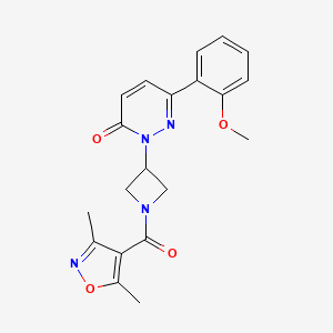 2-[1-(3,5-Dimethyl-1,2-oxazole-4-carbonyl)azetidin-3-yl]-6-(2-methoxyphenyl)pyridazin-3-one