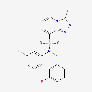 molecular formula C20H16F2N4O2S B2492833 N-(3-氟苯基)-N-[(3-氟苯基)甲基]-3-甲基-[1,2,4]三唑并[4,3-a]吡啶-8-磺酰胺 CAS No. 1251594-53-2