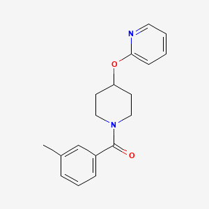 molecular formula C18H20N2O2 B2492838 (4-(Pyridin-2-yloxy)piperidin-1-yl)(m-tolyl)methanone CAS No. 1428371-29-2