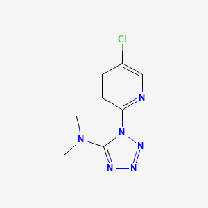 molecular formula C8H9ClN6 B2492845 1-(5-chloro-2-pyridinyl)-N,N-dimethyl-1H-1,2,3,4-tetraazol-5-amine CAS No. 338417-47-3