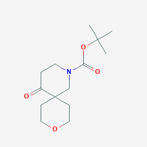 molecular formula C14H23NO4 B2492865 O=C1Ccn(CC11ccocc1)C(=O)OC(C)(C)C CAS No. 2179071-32-8