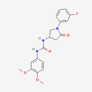 1-(3,4-Dimethoxyphenyl)-3-[1-(3-fluorophenyl)-5-oxopyrrolidin-3-yl]urea