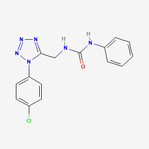 molecular formula C15H13ClN6O B2492870 1-((1-(4-chlorophenyl)-1H-tetrazol-5-yl)methyl)-3-phenylurea CAS No. 951547-67-4