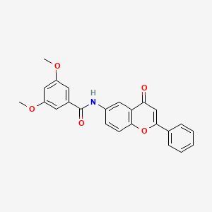 3,5-dimethoxy-N-(4-oxo-2-phenyl-4H-chromen-6-yl)benzamide