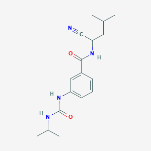 molecular formula C17H24N4O2 B2492879 N-(1-cyano-3-methylbutyl)-3-{[(propan-2-yl)carbamoyl]amino}benzamide CAS No. 1334015-55-2