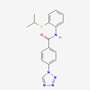 N-[2-(propan-2-ylsulfanyl)phenyl]-4-(1H-tetrazol-1-yl)benzamide