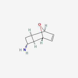 molecular formula C8H11NO B2492888 (1R,2R,3R,5R,6S)-9-Oxatricyclo[4.2.1.02,5]non-7-en-3-amine CAS No. 2418593-66-3