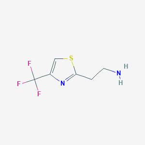 molecular formula C6H7F3N2S B2492895 2-[4-(三氟甲基)-1,3-噻唑-2-基]乙基胺 CAS No. 642081-23-0