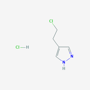molecular formula C5H8Cl2N2 B024929 4-(2-氯乙基)-1H-吡唑盐酸盐 CAS No. 103433-17-6