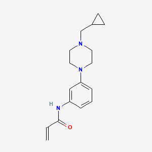 molecular formula C17H23N3O B2492905 N-[3-[4-(Cyclopropylmethyl)piperazin-1-yl]phenyl]prop-2-enamide CAS No. 2411195-11-2