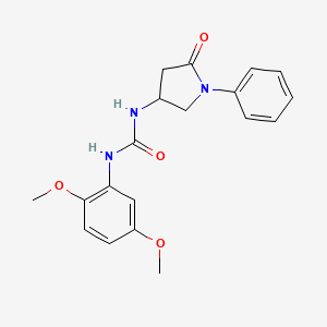molecular formula C19H21N3O4 B2492907 1-(2,5-Dimethoxyphenyl)-3-(5-oxo-1-phenylpyrrolidin-3-yl)urea CAS No. 894008-64-1