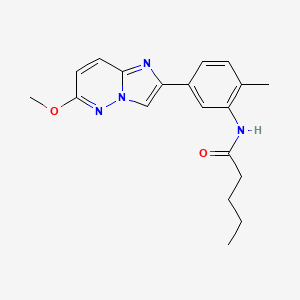 molecular formula C19H22N4O2 B2492921 N-(5-(6-甲氧基咪唑[1,2-b]吡啶-2-基)-2-甲基苯基)戊酰胺 CAS No. 946217-38-5