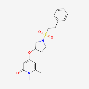1,6-dimethyl-4-((1-(phenethylsulfonyl)pyrrolidin-3-yl)oxy)pyridin-2(1H)-one