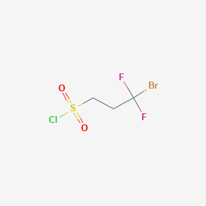 molecular formula C3H4BrClF2O2S B2492934 3-Bromo-3,3-difluoropropane-1-sulfonyl chloride CAS No. 2418658-62-3