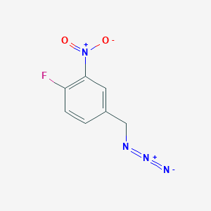 molecular formula C7H5FN4O2 B2492943 4-(Azidomethyl)-1-fluoro-2-nitrobenzene CAS No. 2146152-32-9