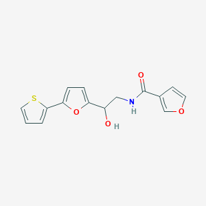 molecular formula C15H13NO4S B2492948 N-[2-Hydroxy-2-(5-thiophen-2-ylfuran-2-yl)ethyl]furan-3-carboxamide CAS No. 2309589-37-3
