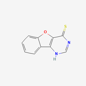 molecular formula C10H6N2OS B2492953 [1]Benzofuro[3,2-d]pyrimidine-4(3H)-thione CAS No. 62208-70-2