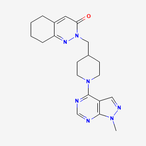 2-[(1-{1-methyl-1H-pyrazolo[3,4-d]pyrimidin-4-yl}piperidin-4-yl)methyl]-2,3,5,6,7,8-hexahydrocinnolin-3-one