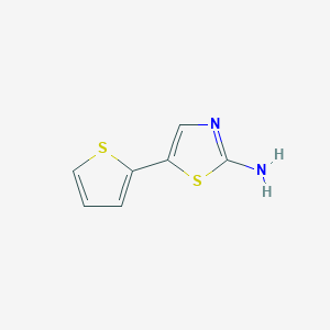 molecular formula C7H6N2S2 B2492961 5-(Thiophen-2-yl)thiazol-2-amine CAS No. 100988-27-0