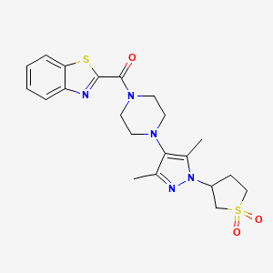 benzo[d]thiazol-2-yl(4-(1-(1,1-dioxidotetrahydrothiophen-3-yl)-3,5-dimethyl-1H-pyrazol-4-yl)piperazin-1-yl)methanone