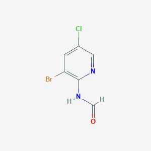 molecular formula C6H4BrClN2O B2492971 N-(3-Bromo-5-chloropyridin-2-yl)formamide CAS No. 1263214-75-0