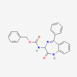 molecular formula C23H19N3O3 B2492974 benzyl N-(2-oxo-5-phenyl-1,3-dihydro-1,4-benzodiazepin-3-yl)carbamate CAS No. 108895-98-3